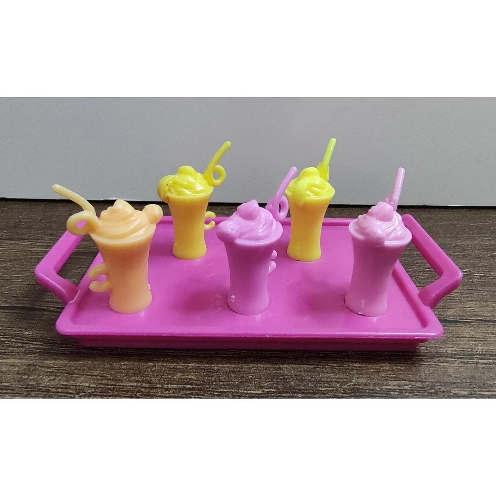 Barbie Pink Drink Serving Tray With Cups Mixed Drinks Z30